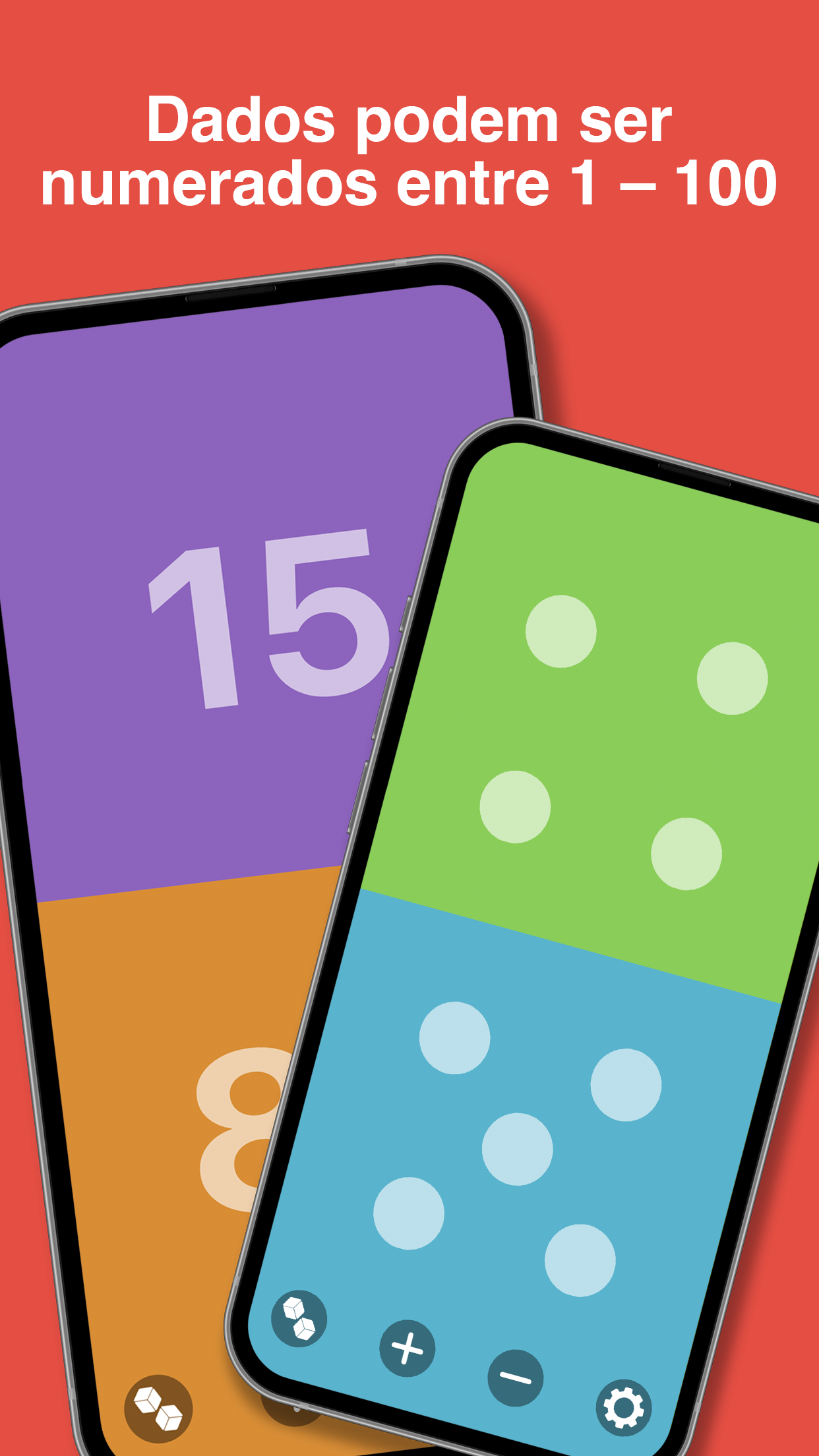 Captura de ecrã 1 da app Lançador de Dados!