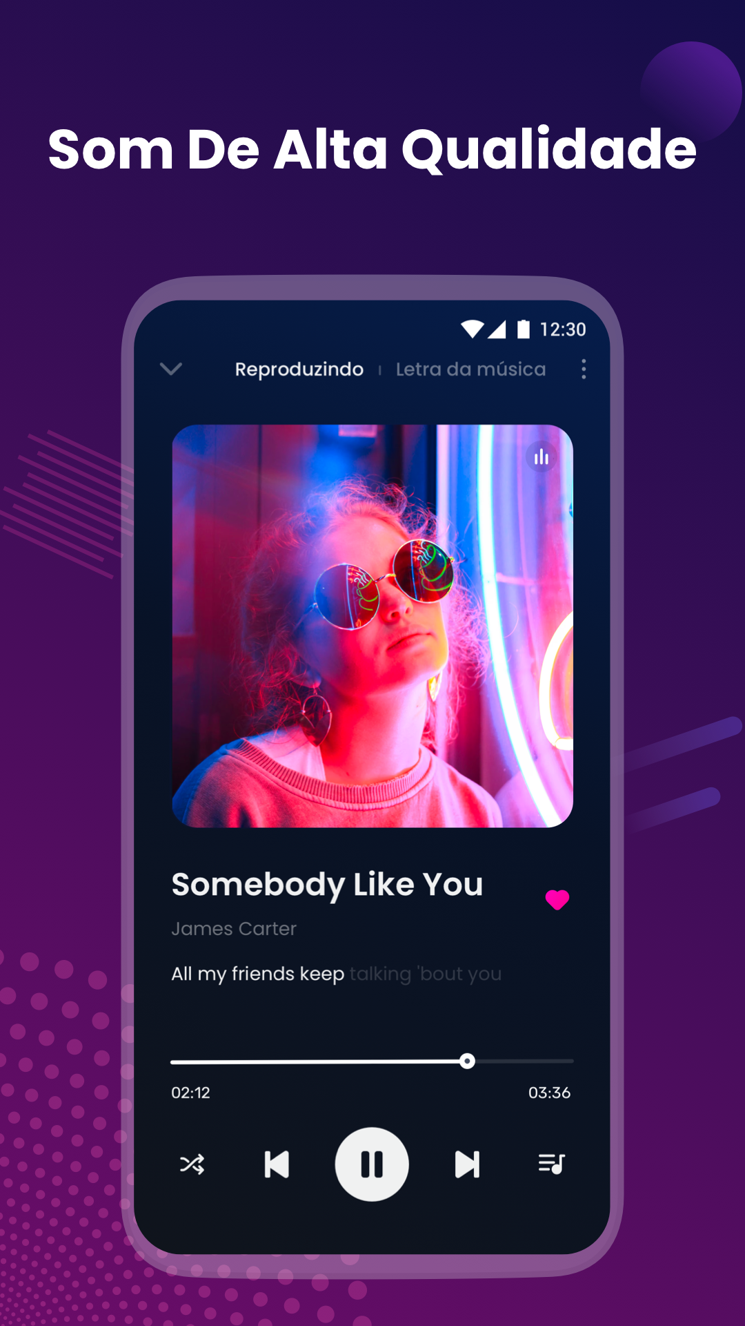 Captura de ecrã 1 da app Reprodutor De Música Offline