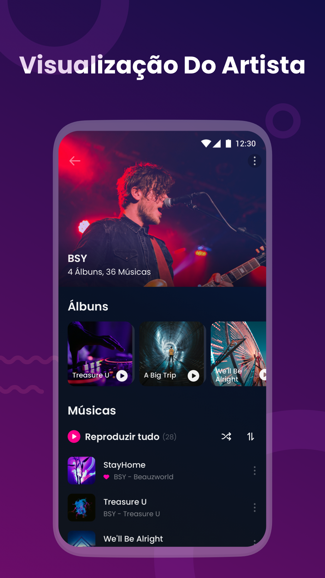 Captura de ecrã 3 da app Reprodutor De Música Offline