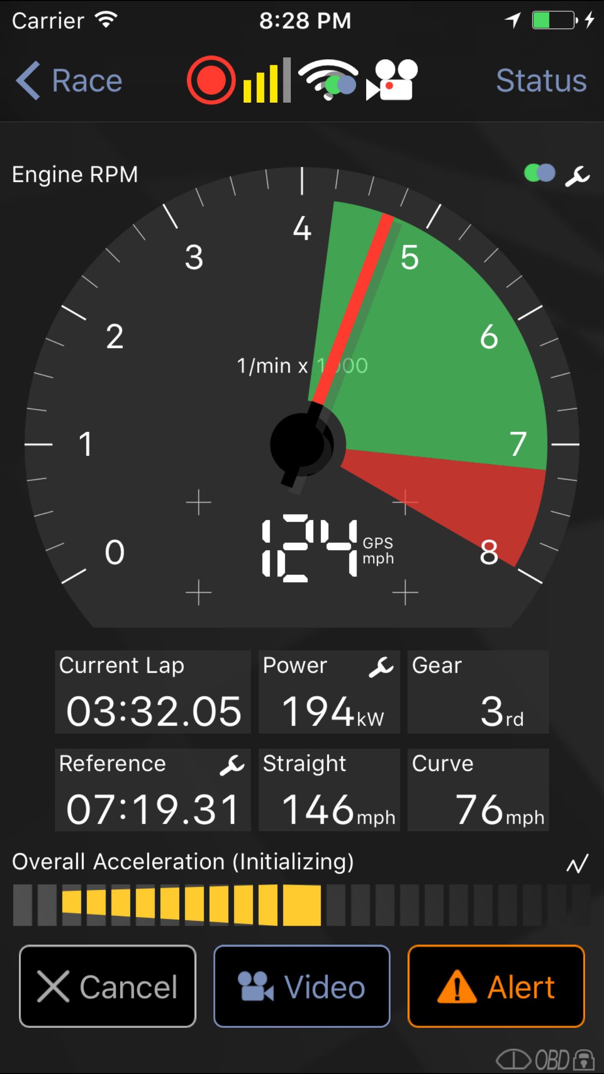 Captura de ecrã 3 da app Harry's LapTimer Petrolhead