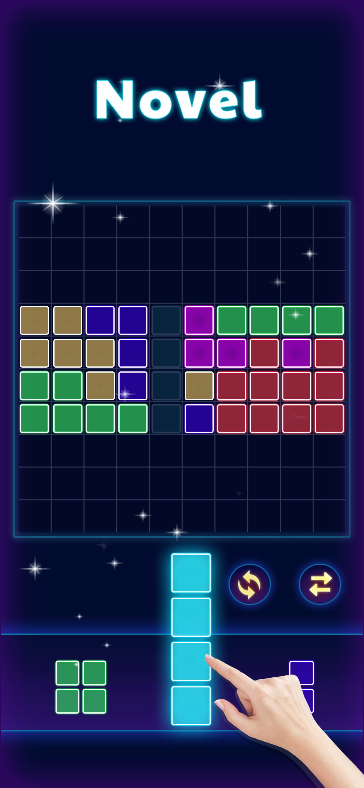 Captura de ecrã 4 da app Glow Block Puzzle