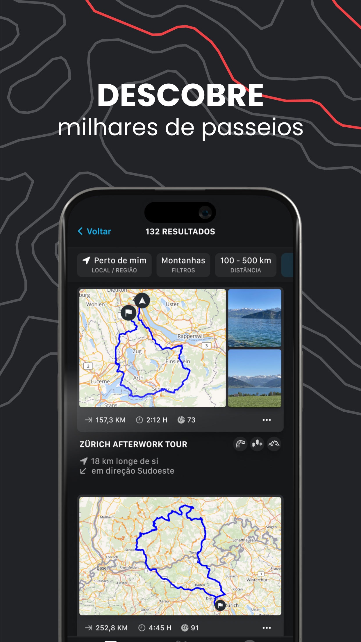 Captura de ecrã 4 da app calimoto navegação para mota