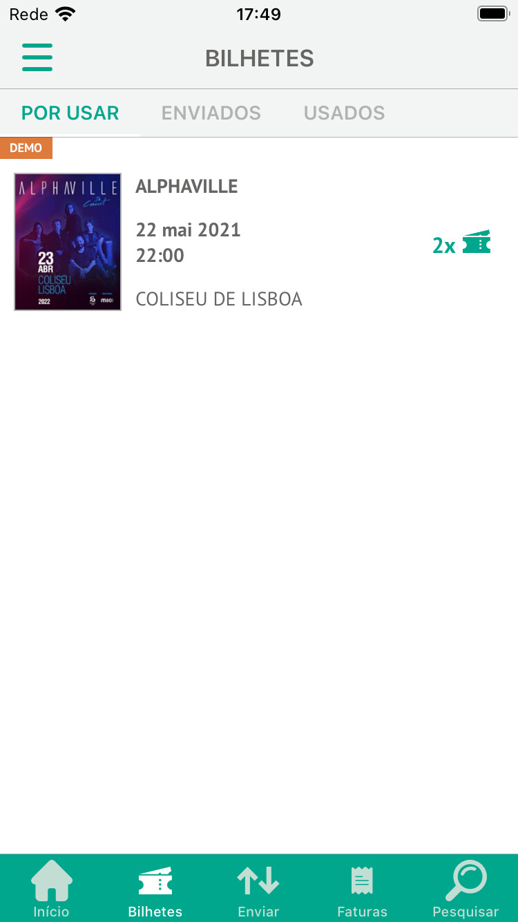Captura de ecrã 4 da app BOL Tickets