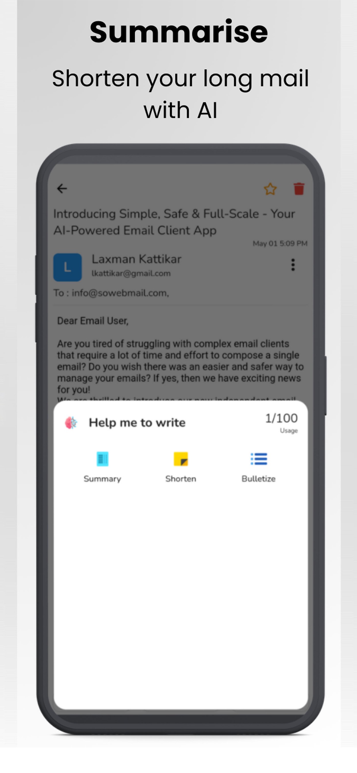 Captura de ecrã 1 da app Webmail App