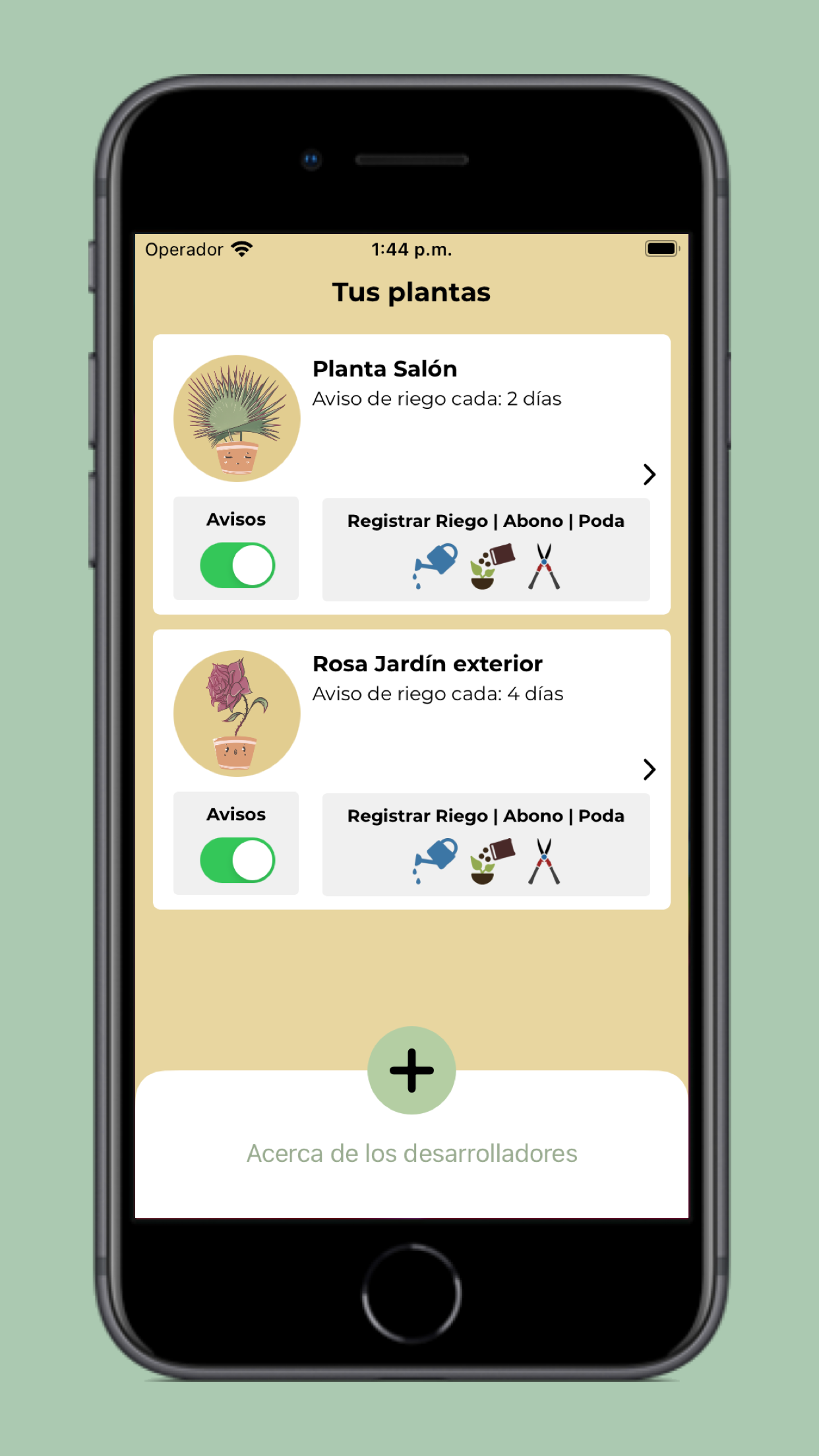 Captura de ecrã 1 da app Healthy plants