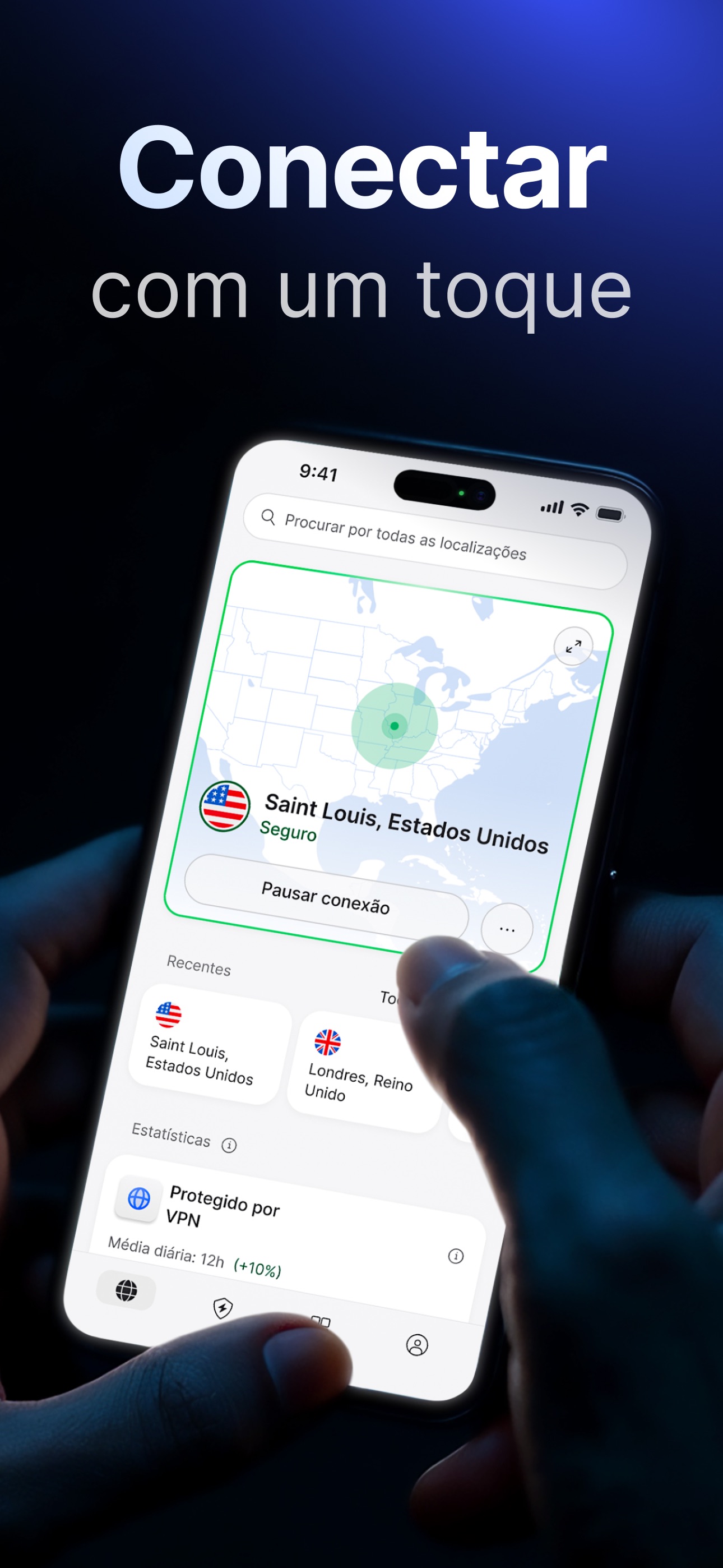 Captura de ecrã 3 da app VPN rápida e ilimitada NordVPN