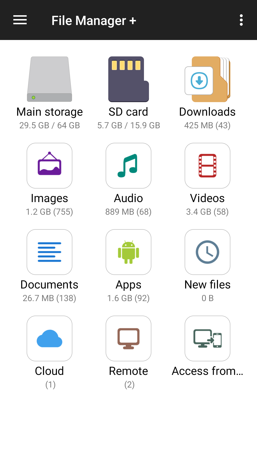 Captura de ecrã 1 da app Gerenciador de arquivos