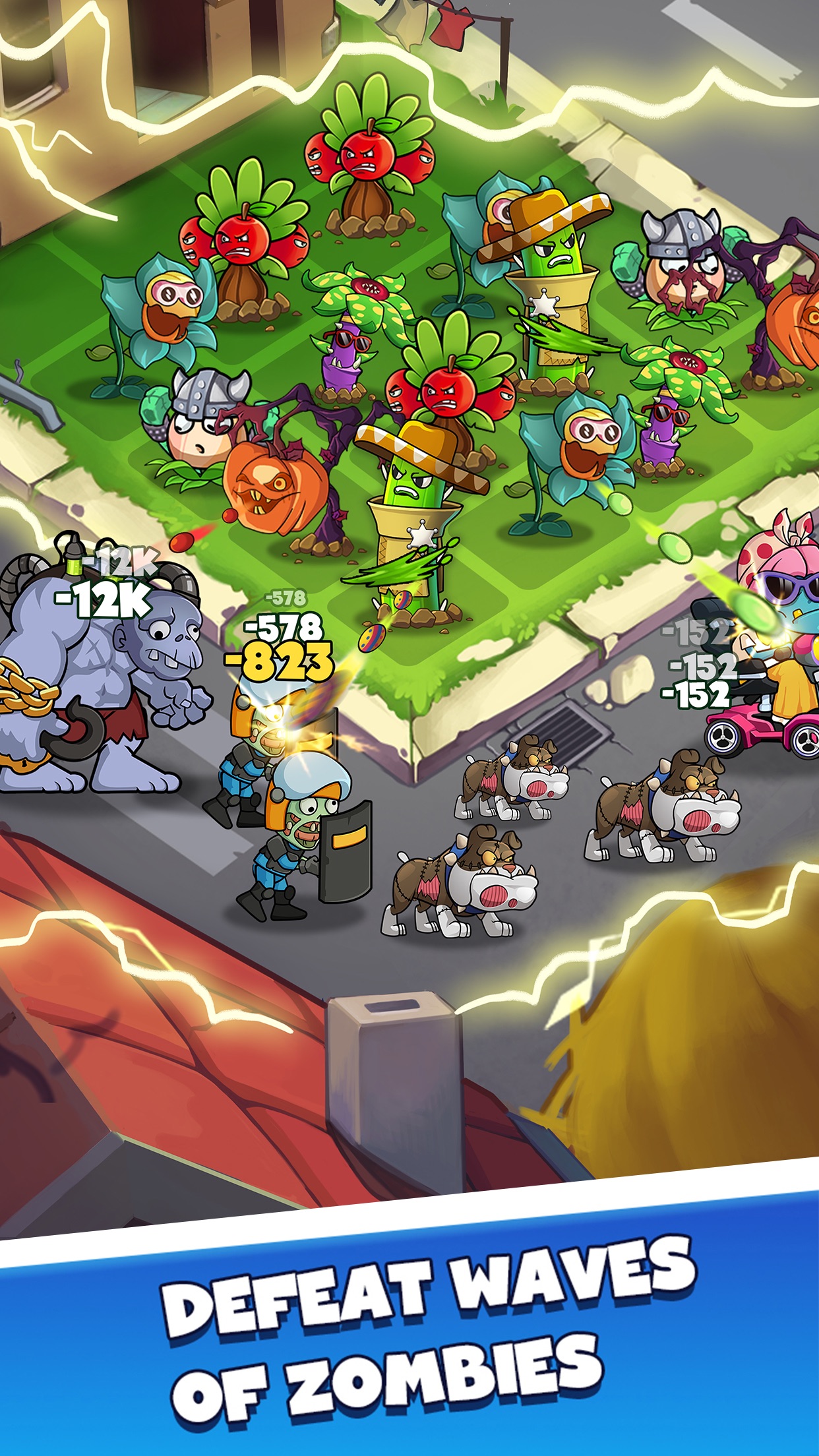 Captura de ecrã 3 da app Merge Plants - Monster Defense