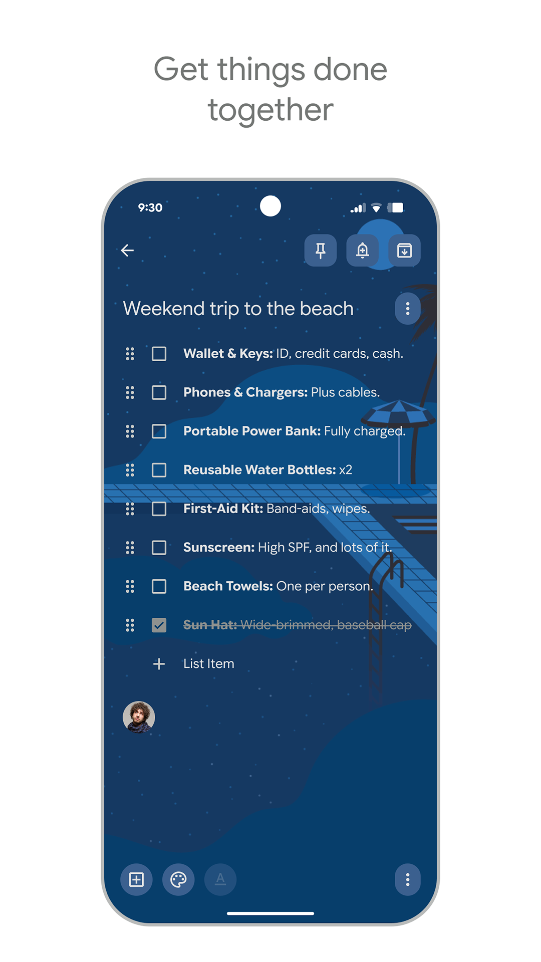 Captura de ecrã 3 da app Google Keep: notas e listas