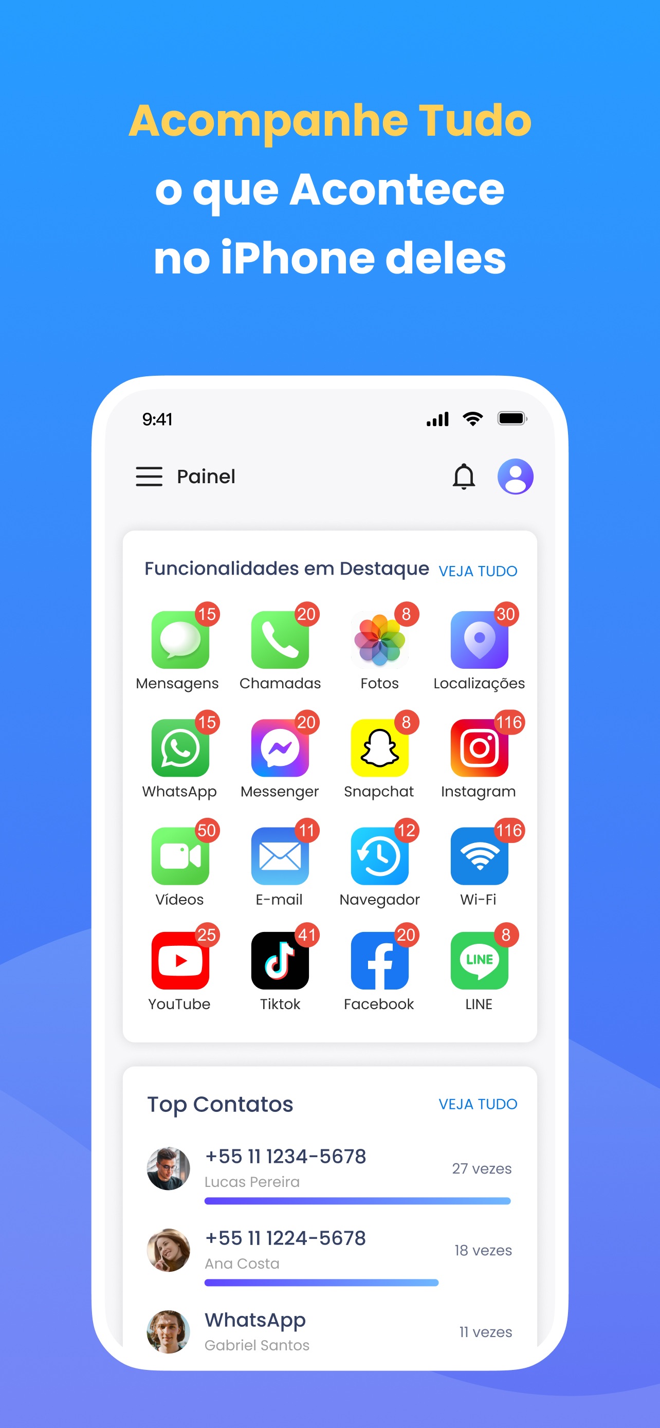 Captura de ecrã 1 da app SpyX: Controle Parental
