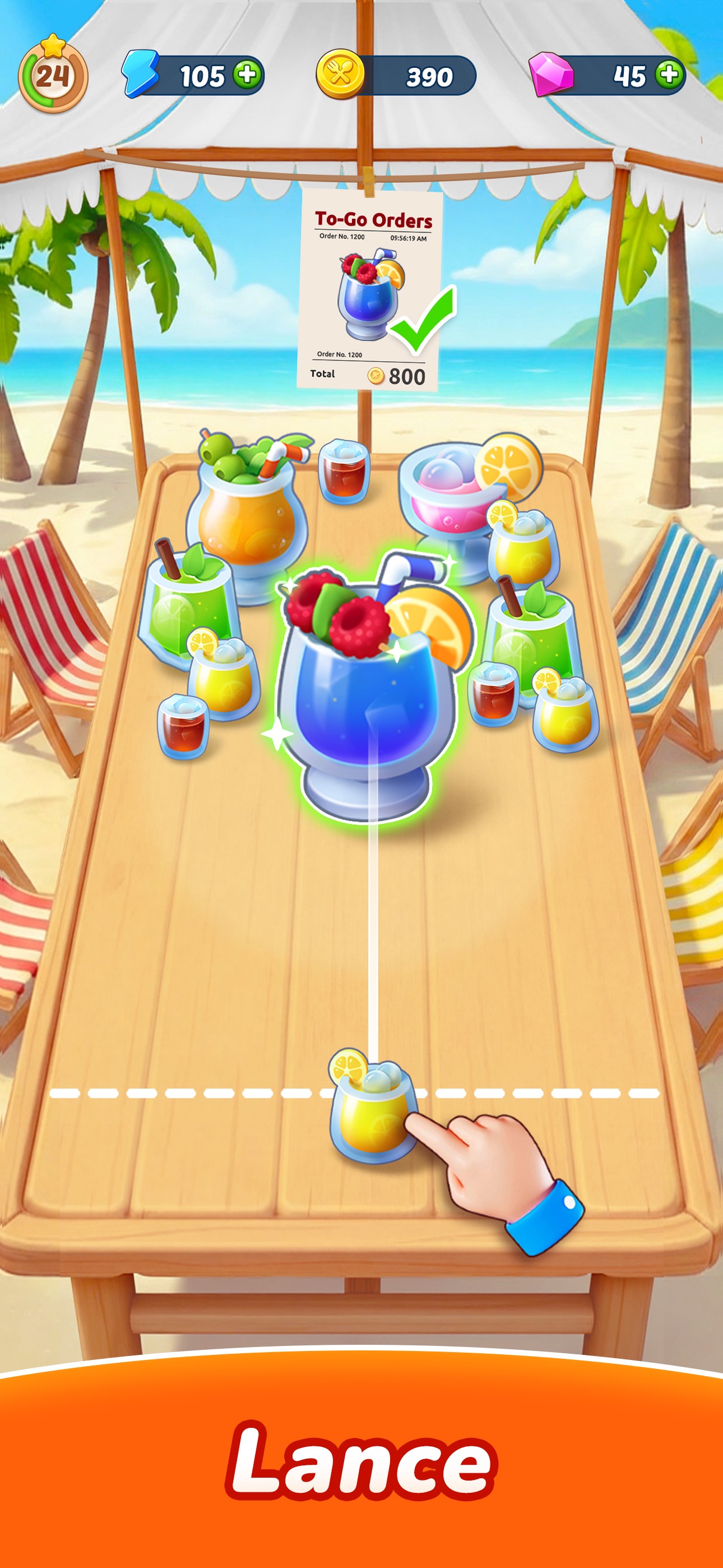 Captura de ecrã 1 da app Tasty Travels: Merge Game