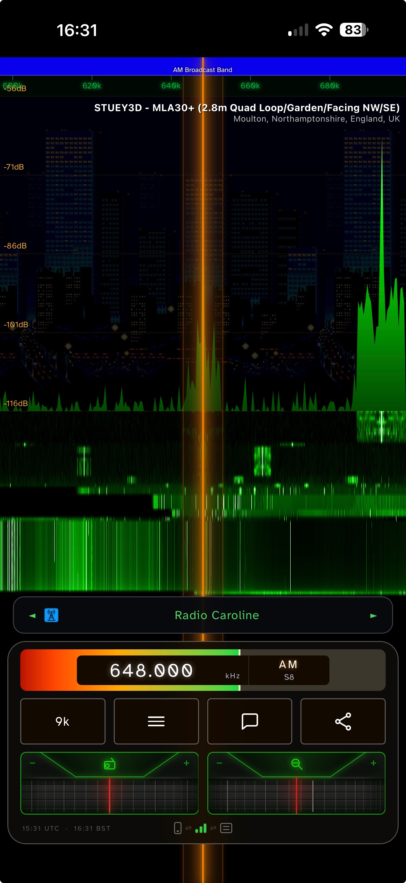 Captura de ecrã 1 da app VibeSDR