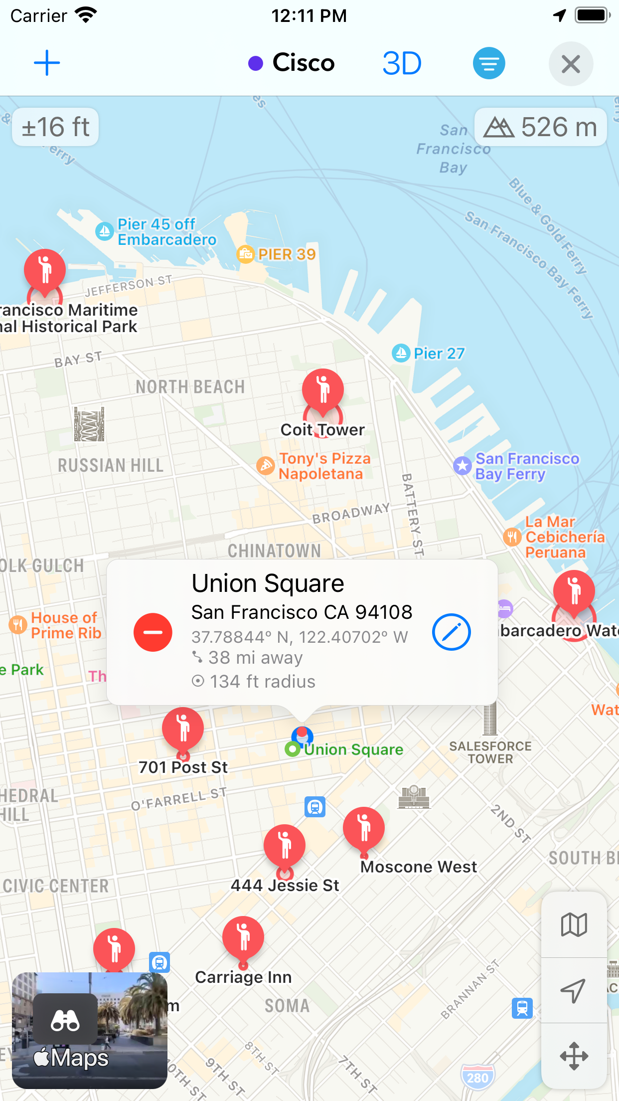 Captura de ecrã 4 da app Geofency - Controle de tempo