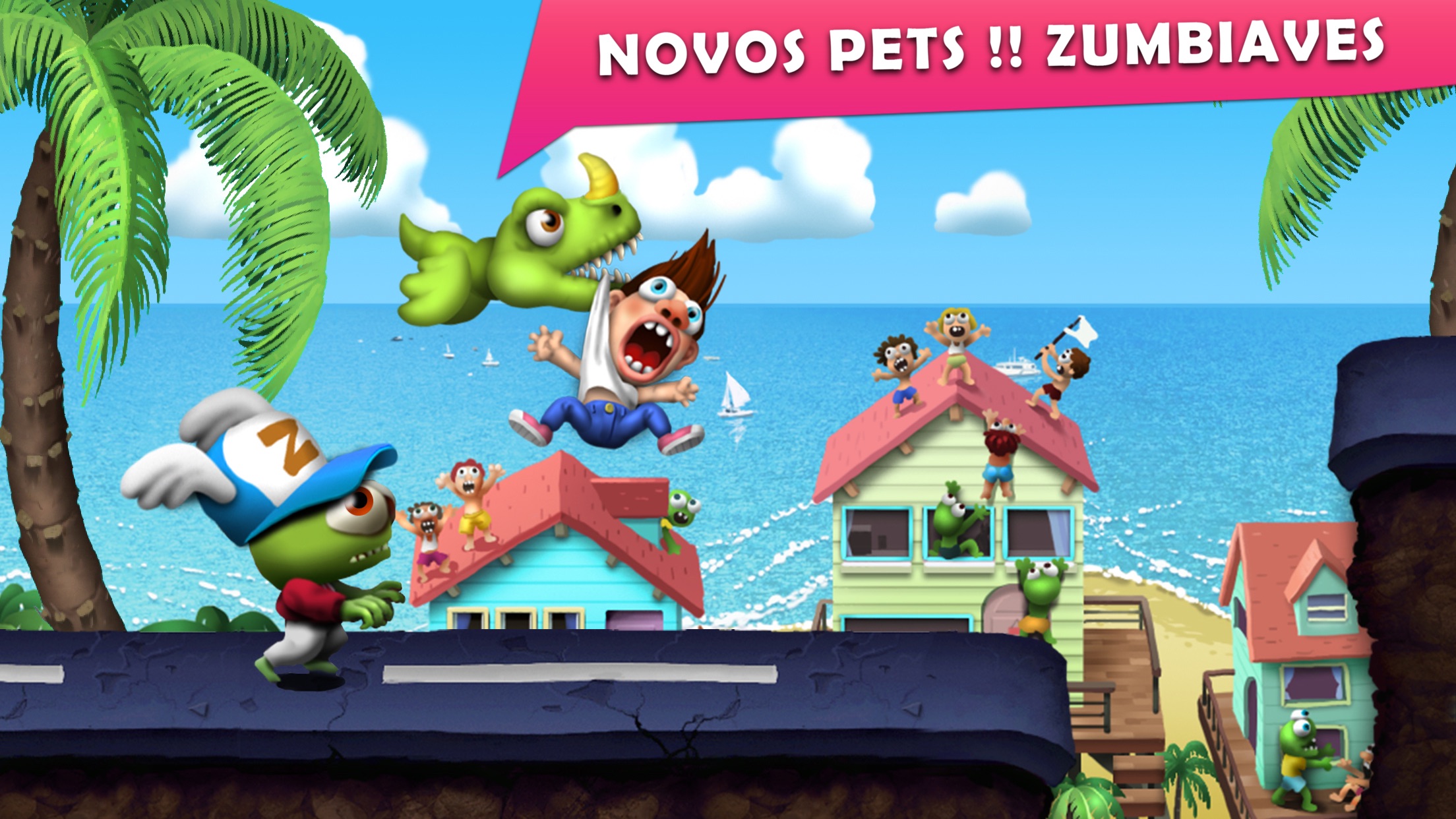 Captura de ecrã 1 da app Zombie Tsunami