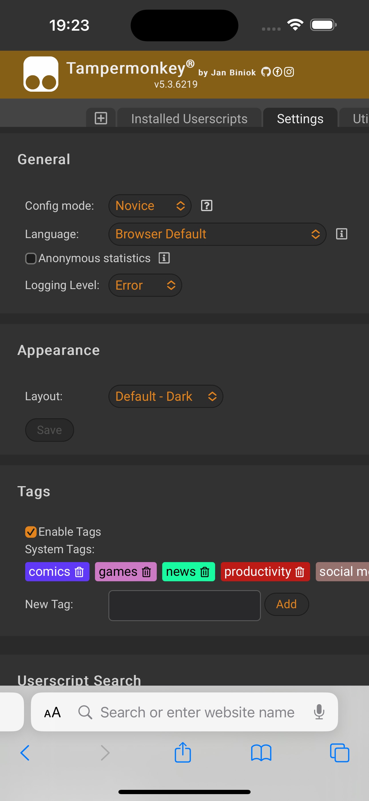 Captura de ecrã 4 da app Tampermonkey