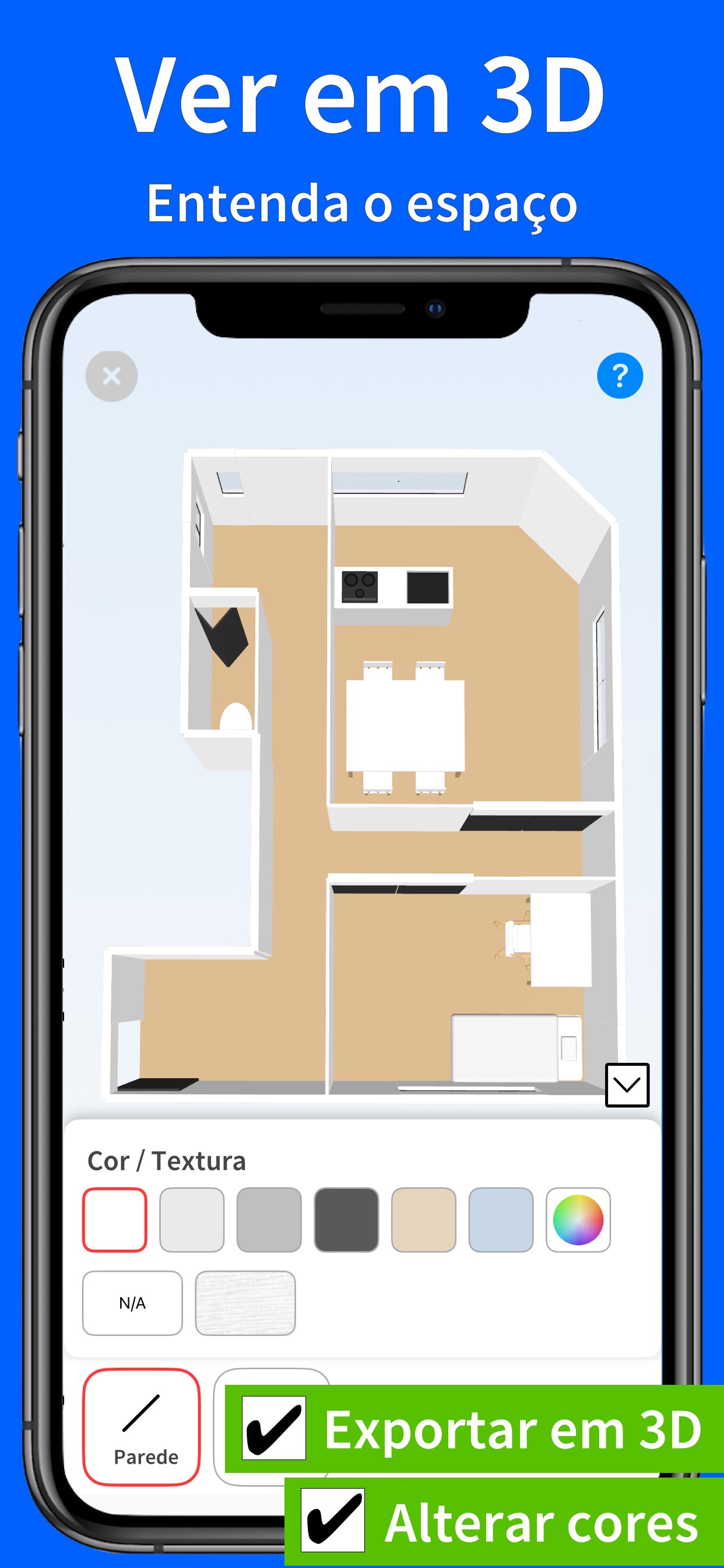 Captura de ecrã 2 da app Madory - Planta de Casa 2D/3D