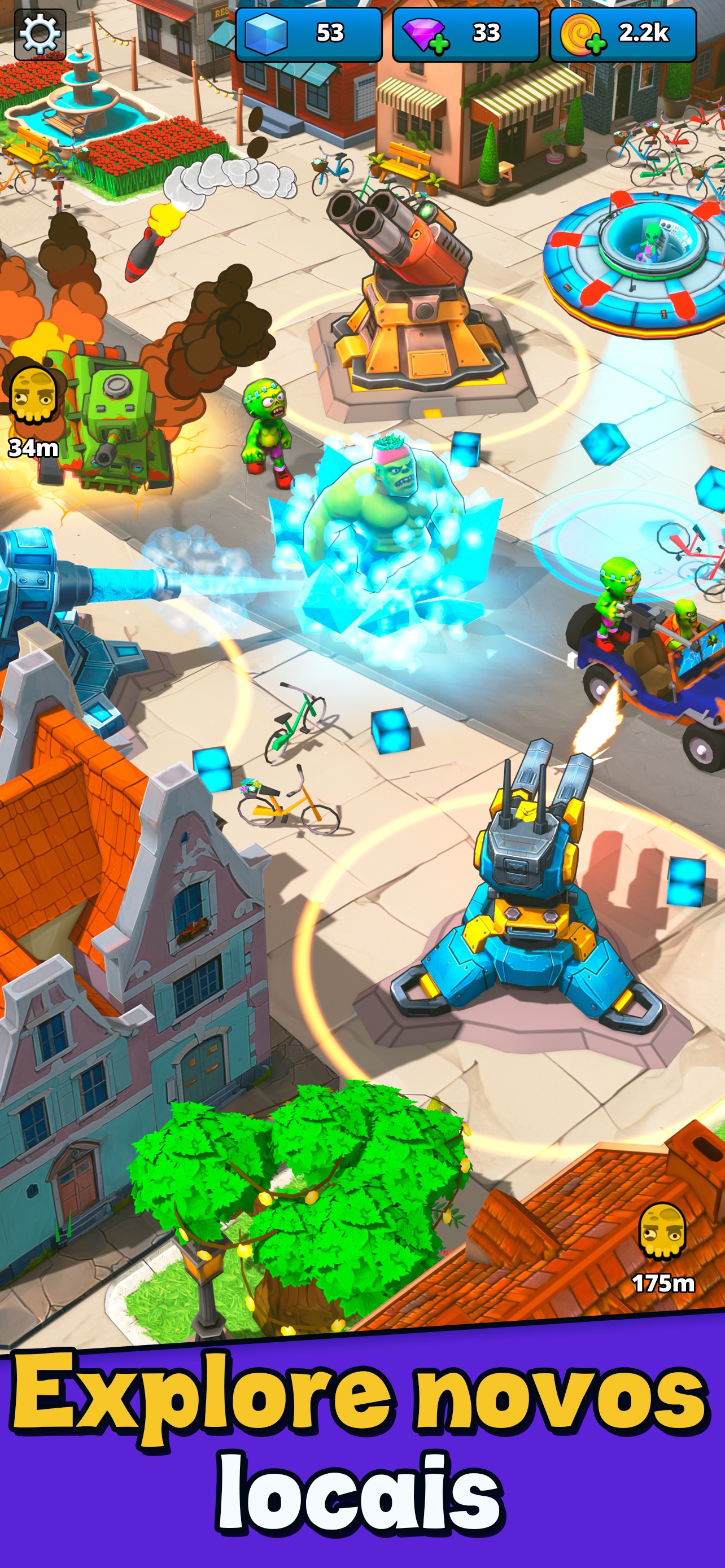 Captura de ecrã 2 da app Aliens vs Zombies: Invasão