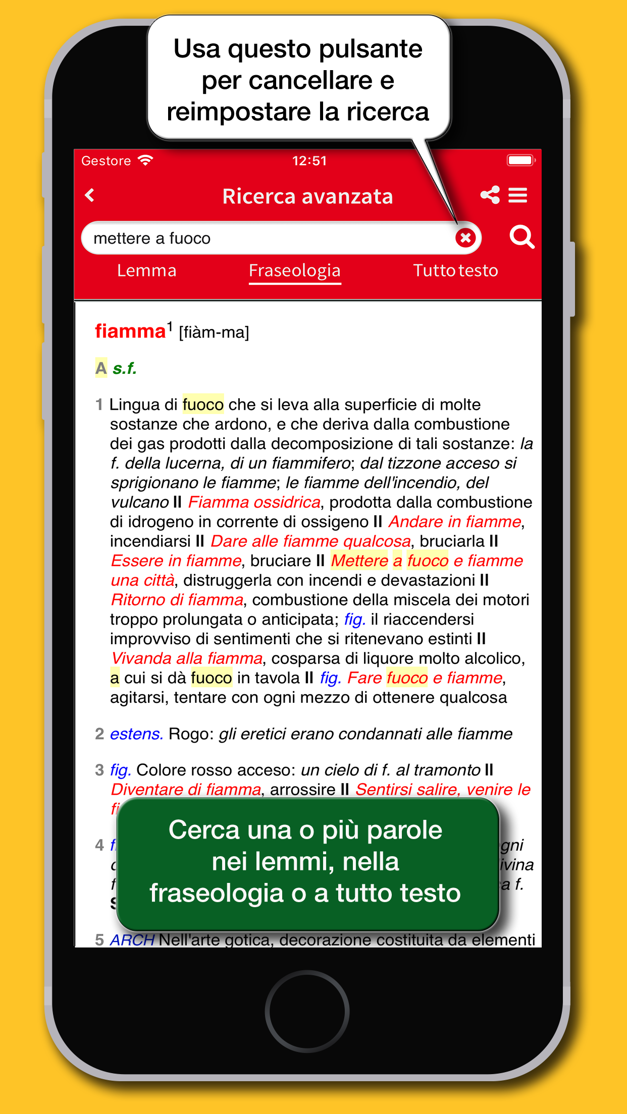 Captura de ecrã 4 da app Dizionario Italiano Gabrielli