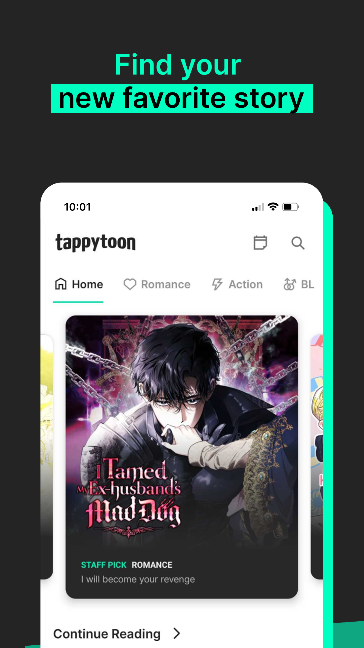 Captura de ecrã 3 da app Tappytoon Comics & Novels
