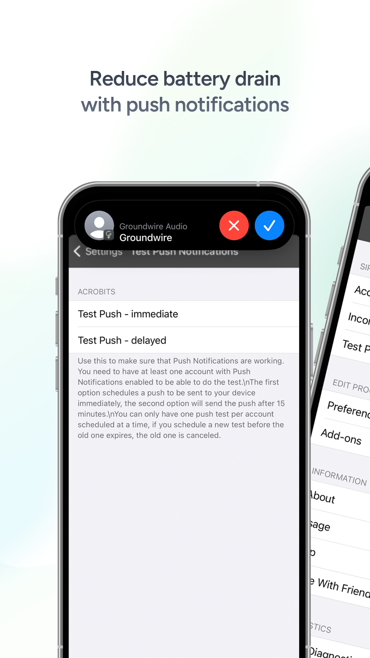 Captura de ecrã 4 da app Groundwire: VoIP SIP Softphone