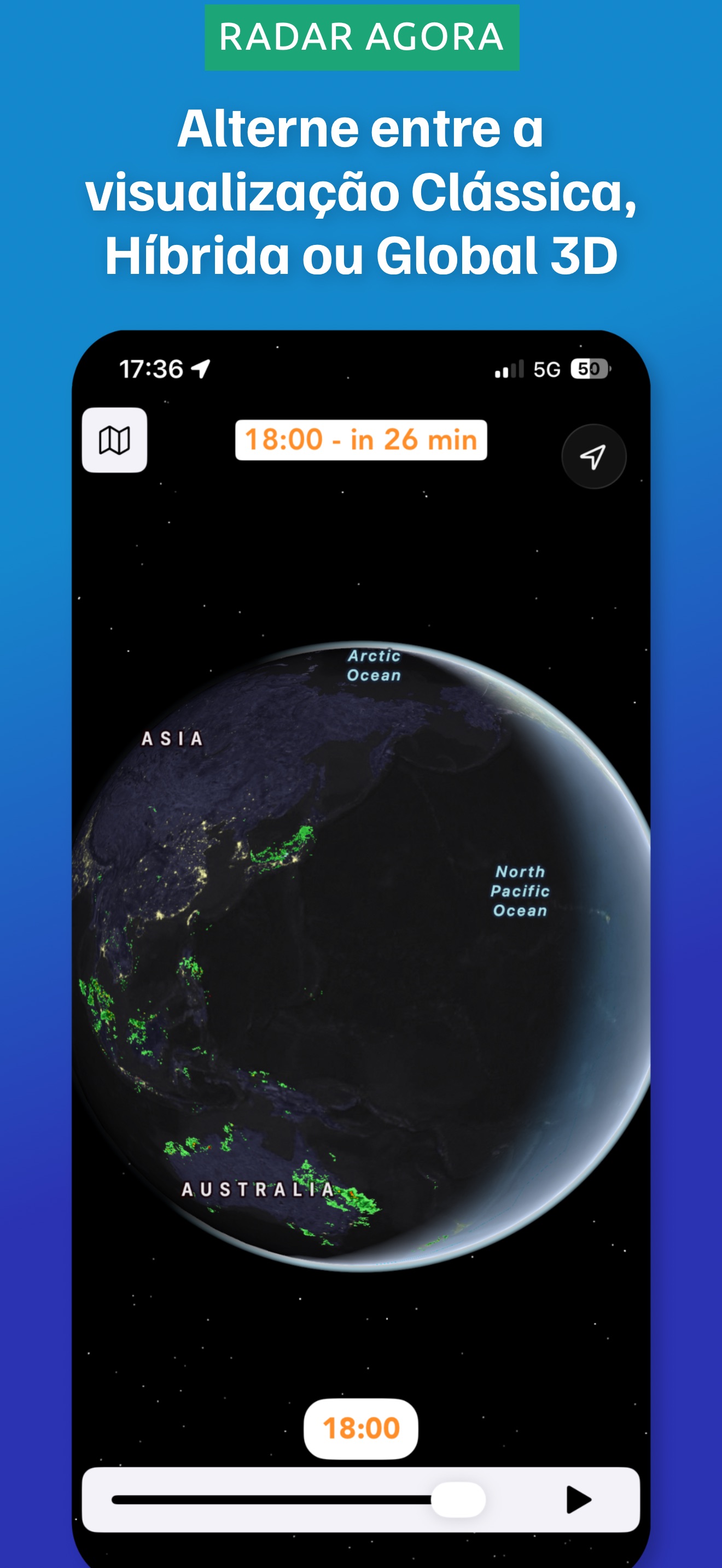 Captura de ecrã 2 da app Radar Now: Mapa Chuva e Neve