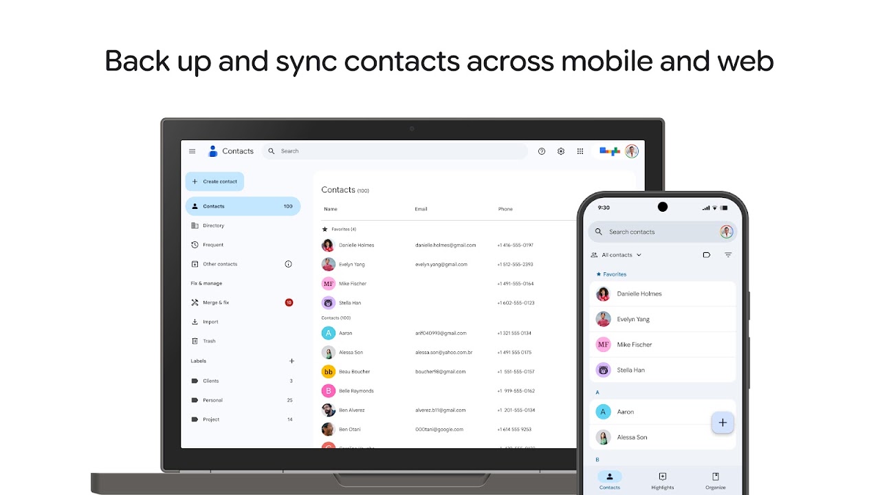 Captura de ecrã 1 da app Contactos