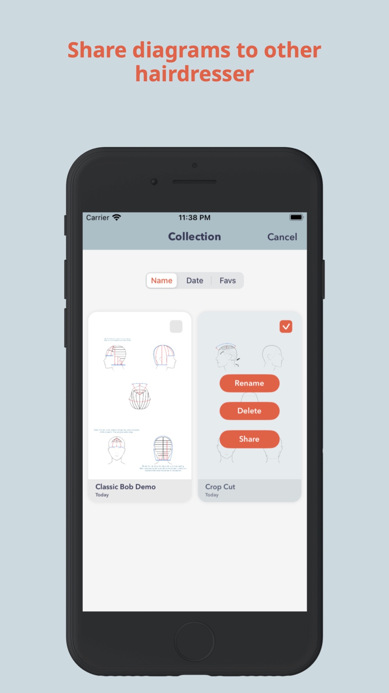 Captura de ecrã 4 da app Hairtechapp - Cutting Diagrams