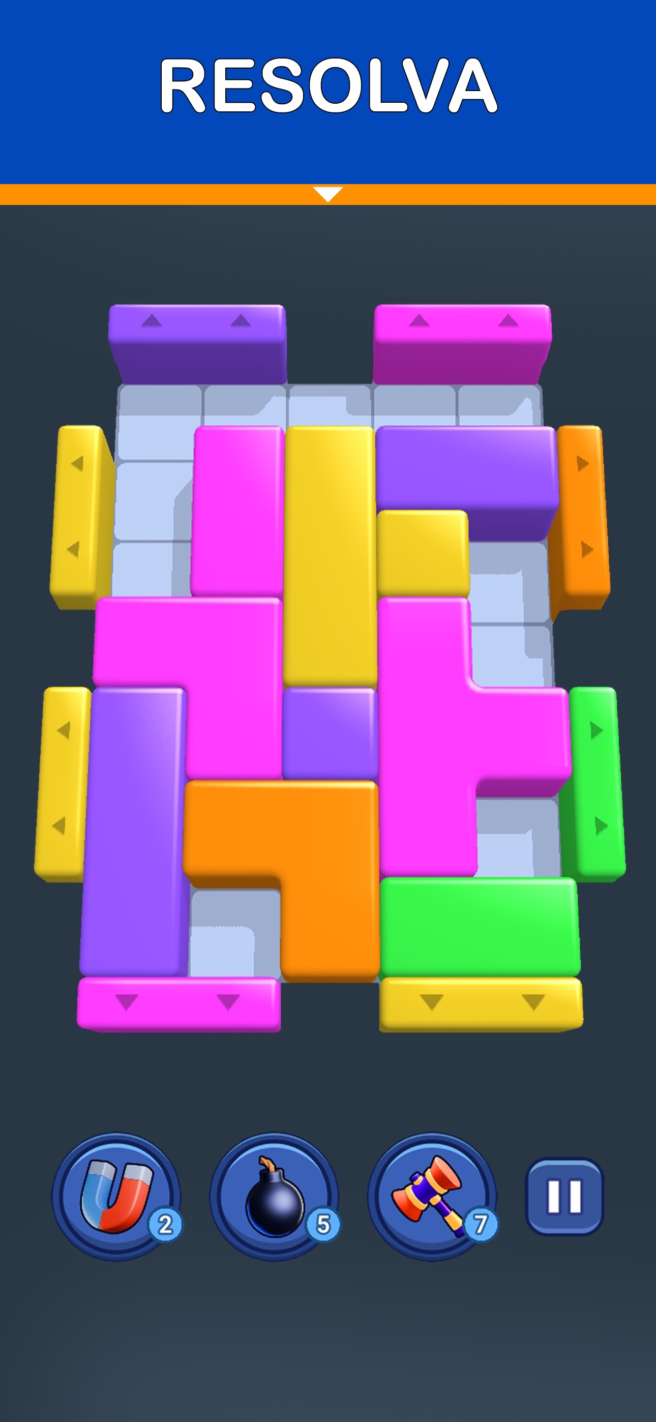Captura de ecrã 2 da app Shape Escape: Puzzle de Blocos