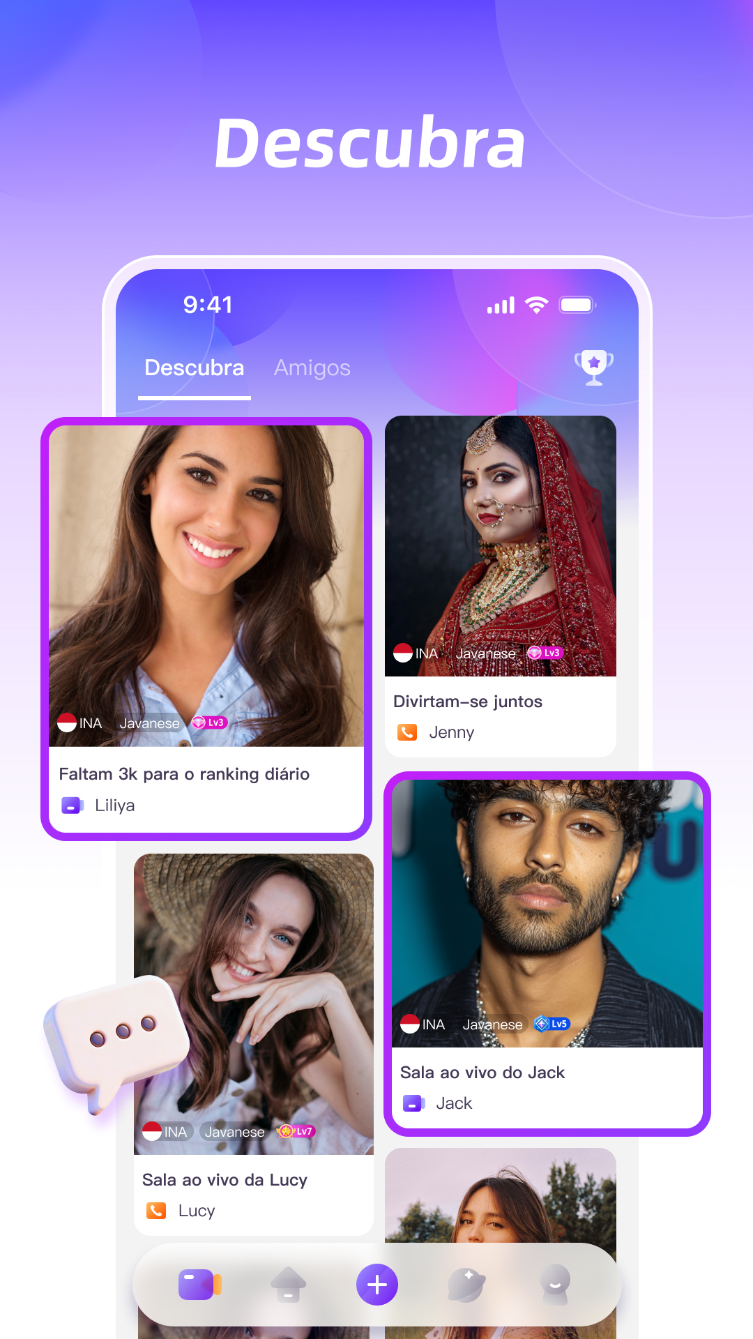 Captura de ecrã 4 da app ChillChat: Chat ao Vivo & Jogo
