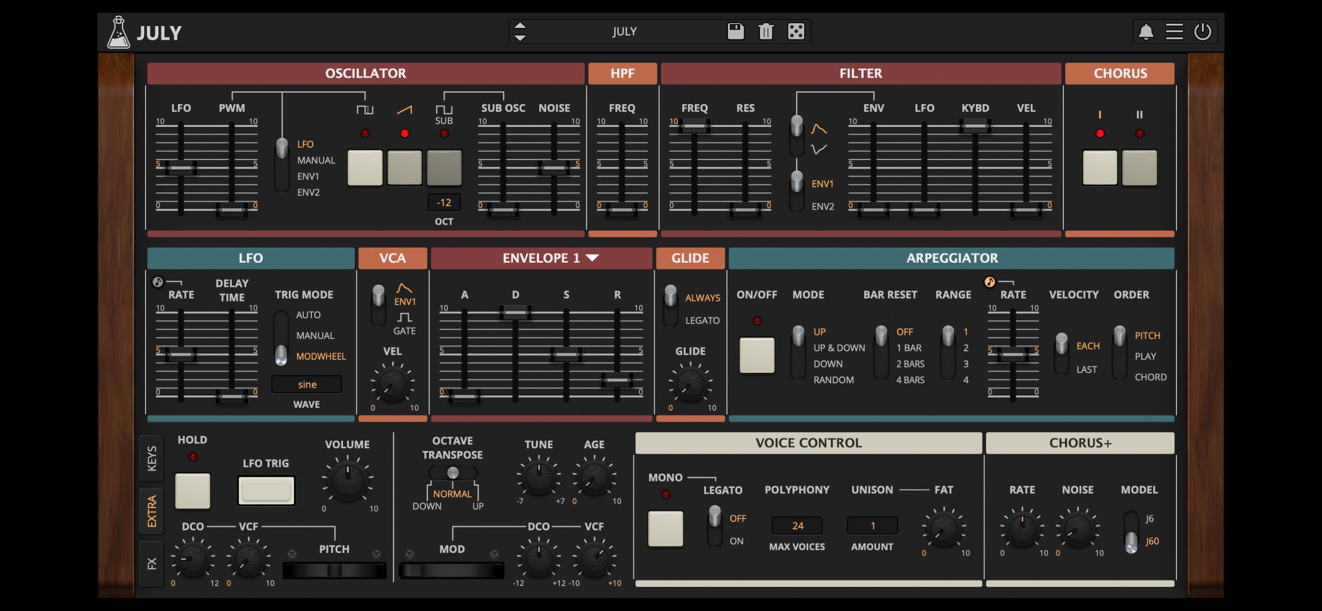 Captura de ecrã 2 da app JULY - Analog Synth