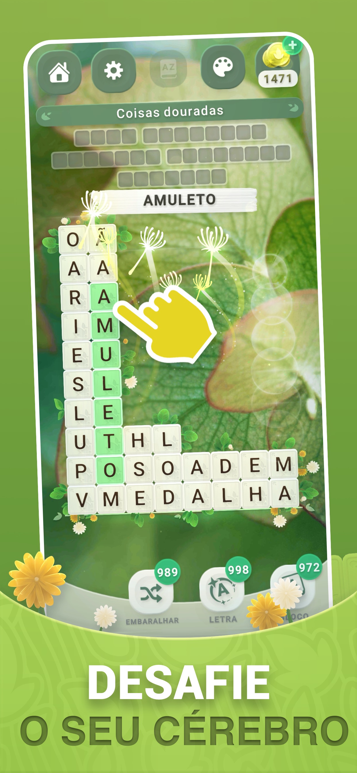 Captura de ecrã 1 da app Esmagar Palavras em Português