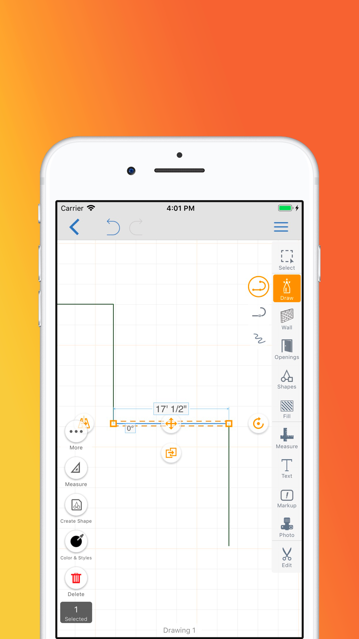 Captura de ecrã 1 da app ArcSite: Plantas e CAD