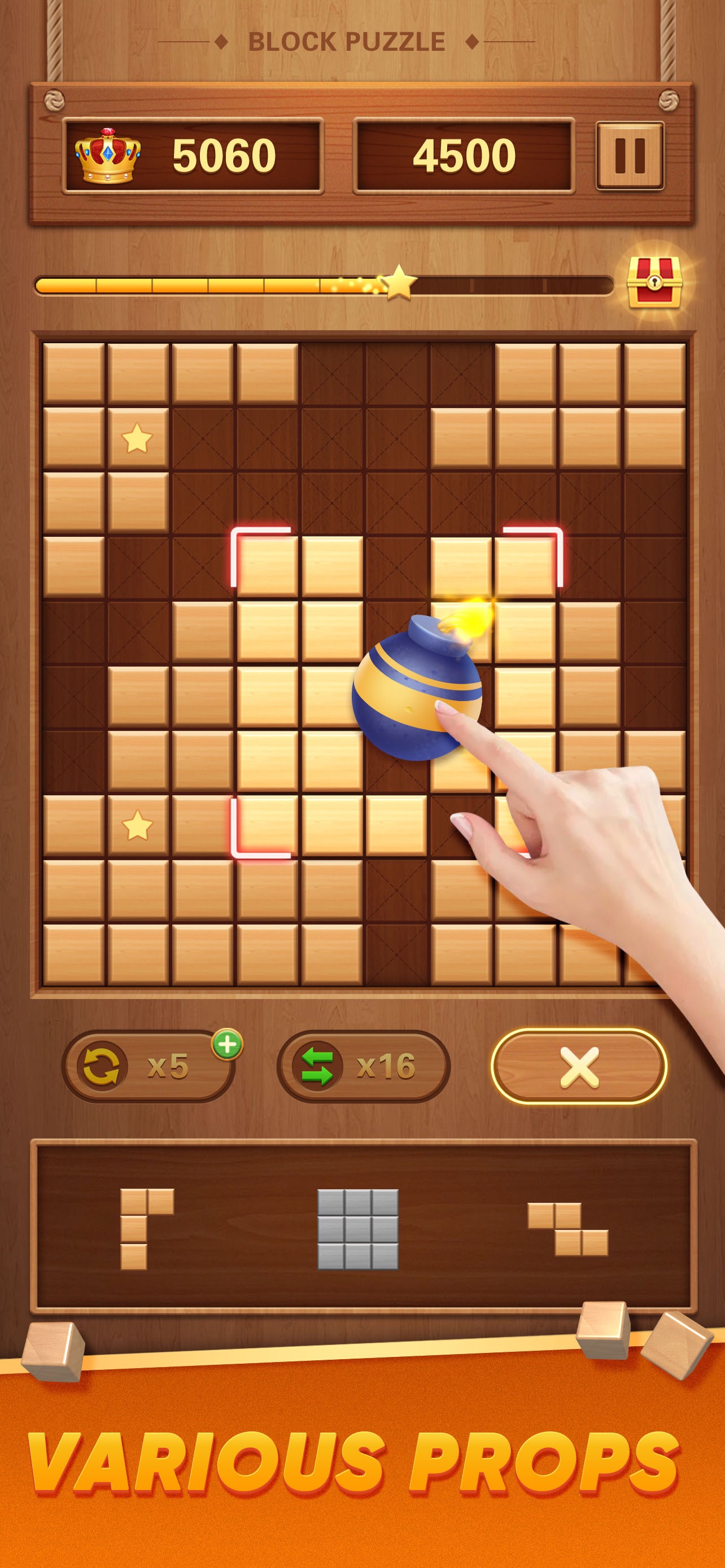 Captura de ecrã 4 da app Block Puzzle Wood Blast