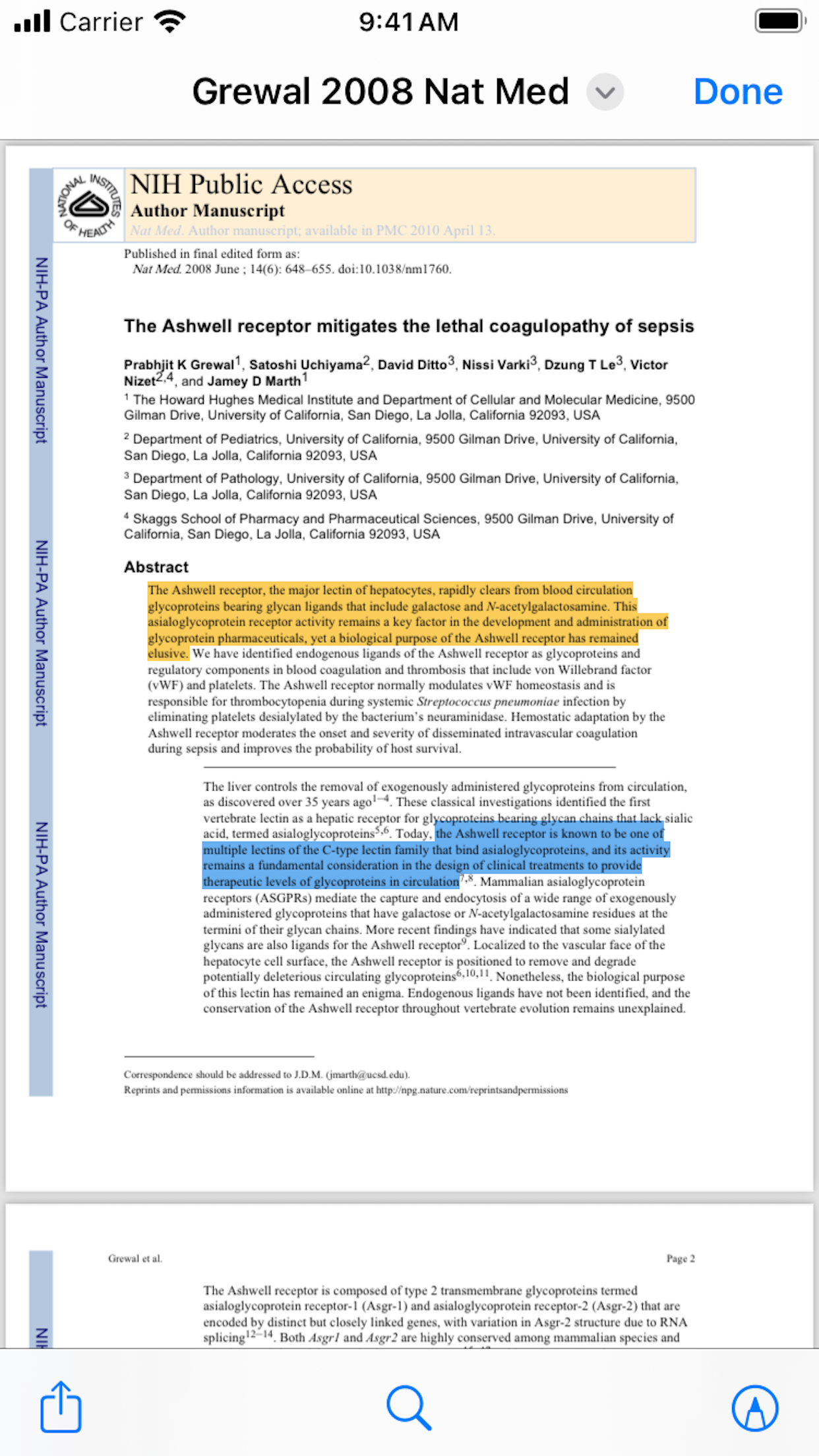 Captura de ecrã 4 da app PubMed On Tap