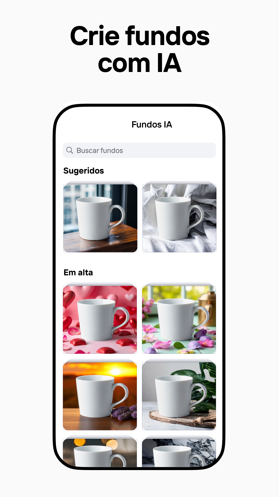 Captura de ecrã 1 da app Photoroom: Editor de Fotos IA