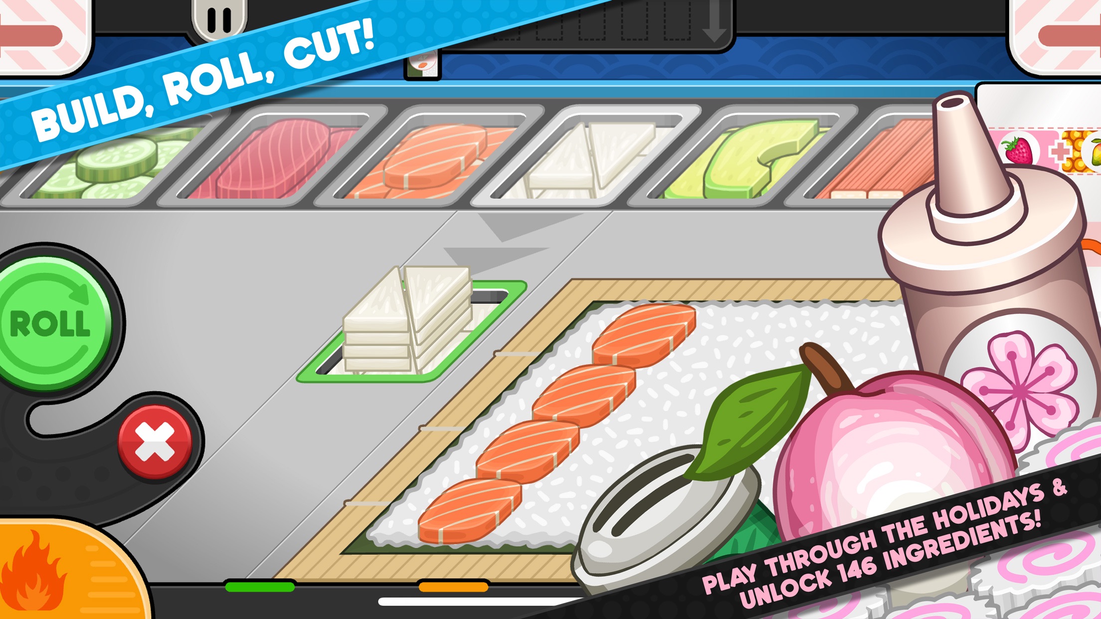 Captura de ecrã 4 da app Papa's Sushiria To Go!