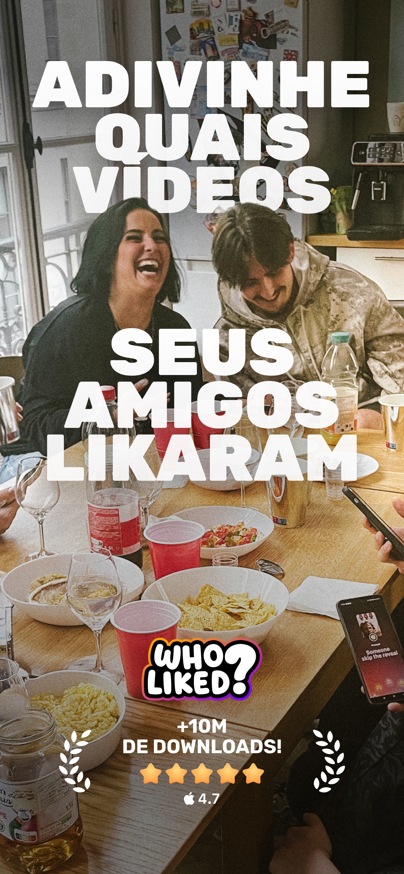 Captura de ecrã 1 da app WhoLiked? – O jogo dos likes