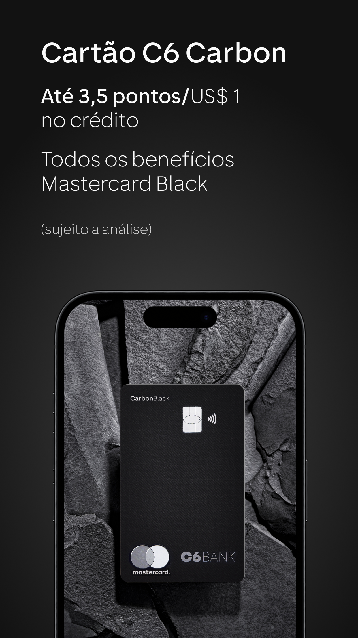 Captura de ecrã 4 da app C6 Bank: Cartão, conta e mais!