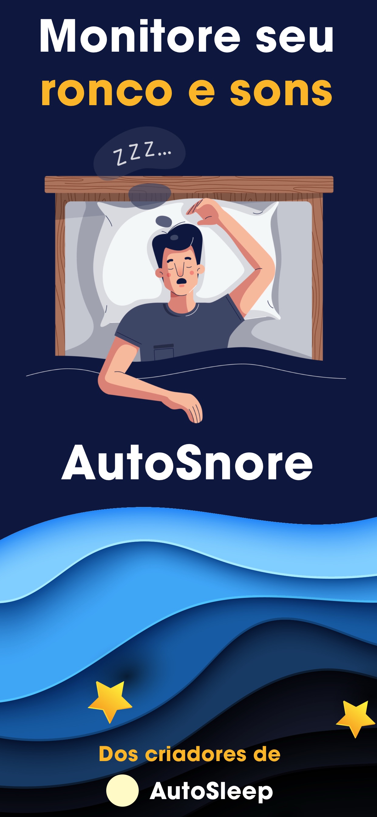 Captura de ecrã 1 da app AutoSnore: Gravador de ronco