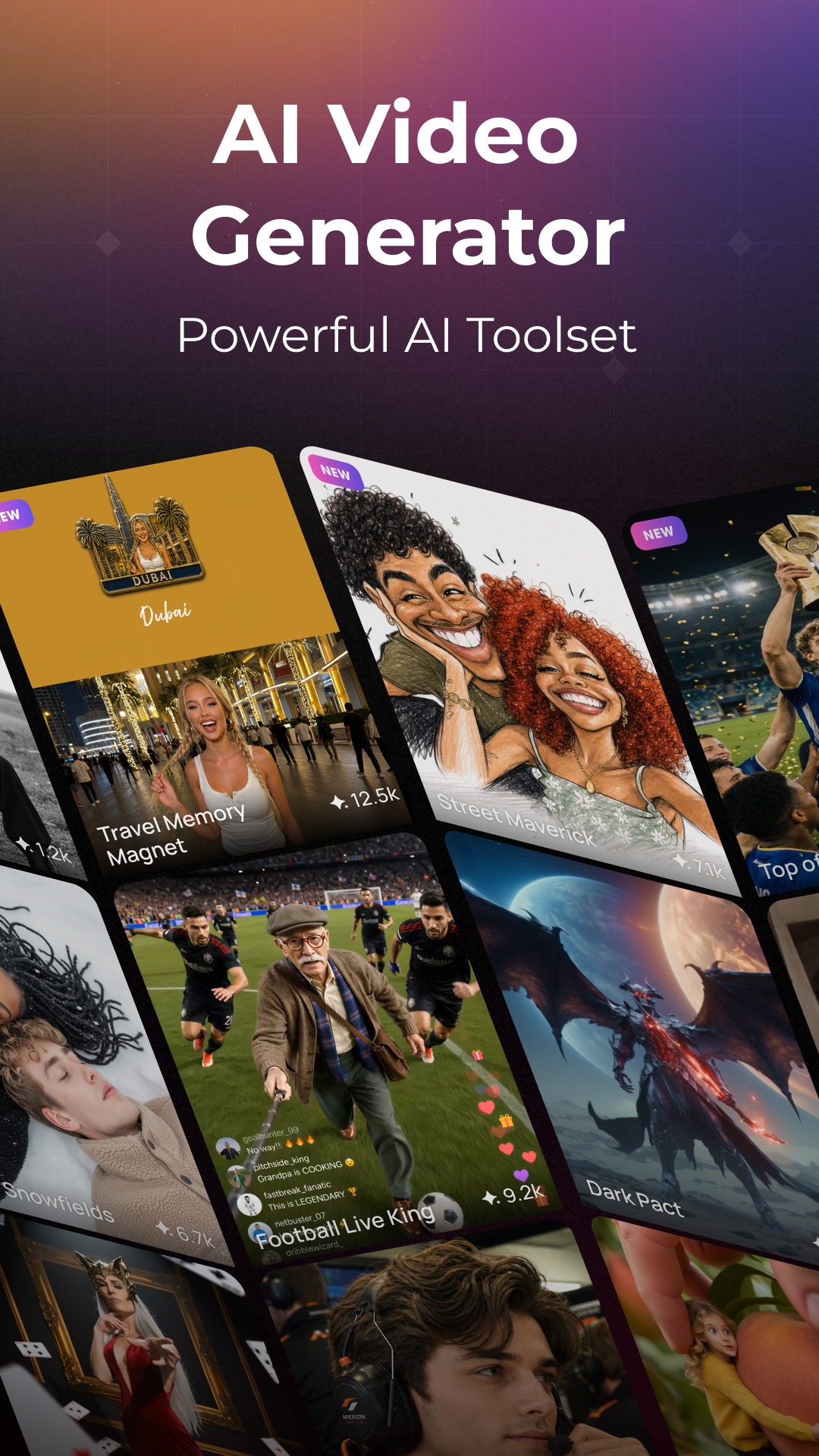 Captura de ecrã 1 da app PixVerse: Gerador de Vídeo IA