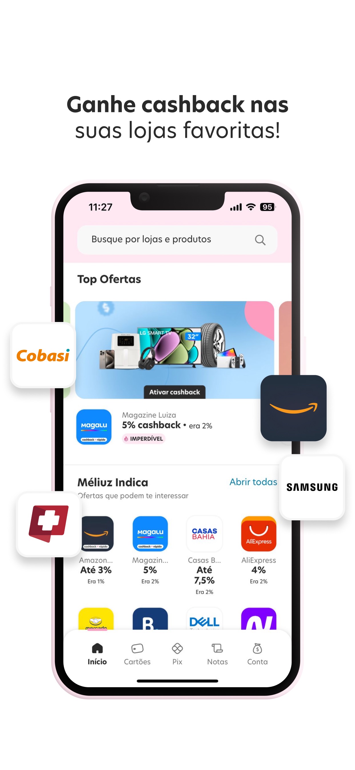 Captura de ecrã 3 da app Méliuz: Cashback e Nota Fiscal