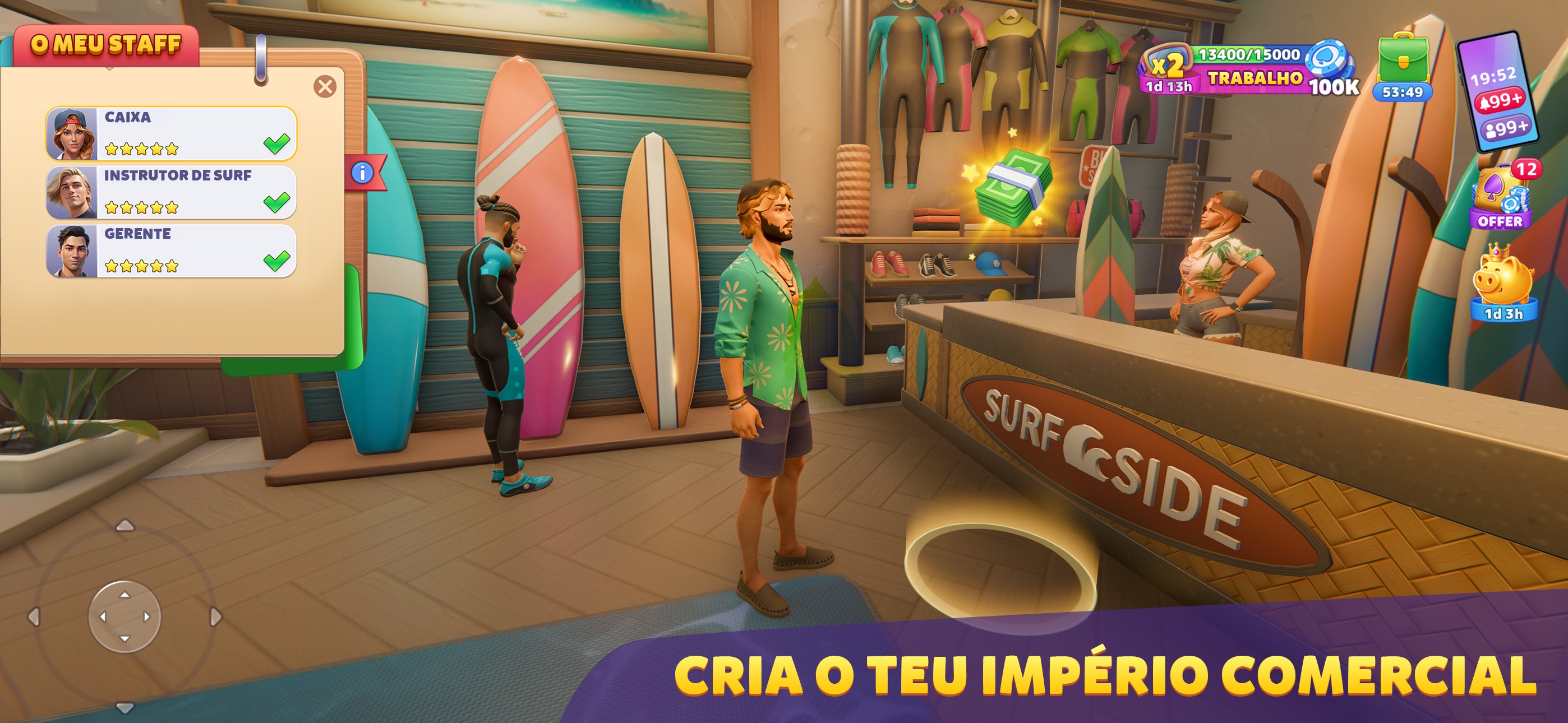 Captura de ecrã 2 da app Sunday City: Simulador de Vida