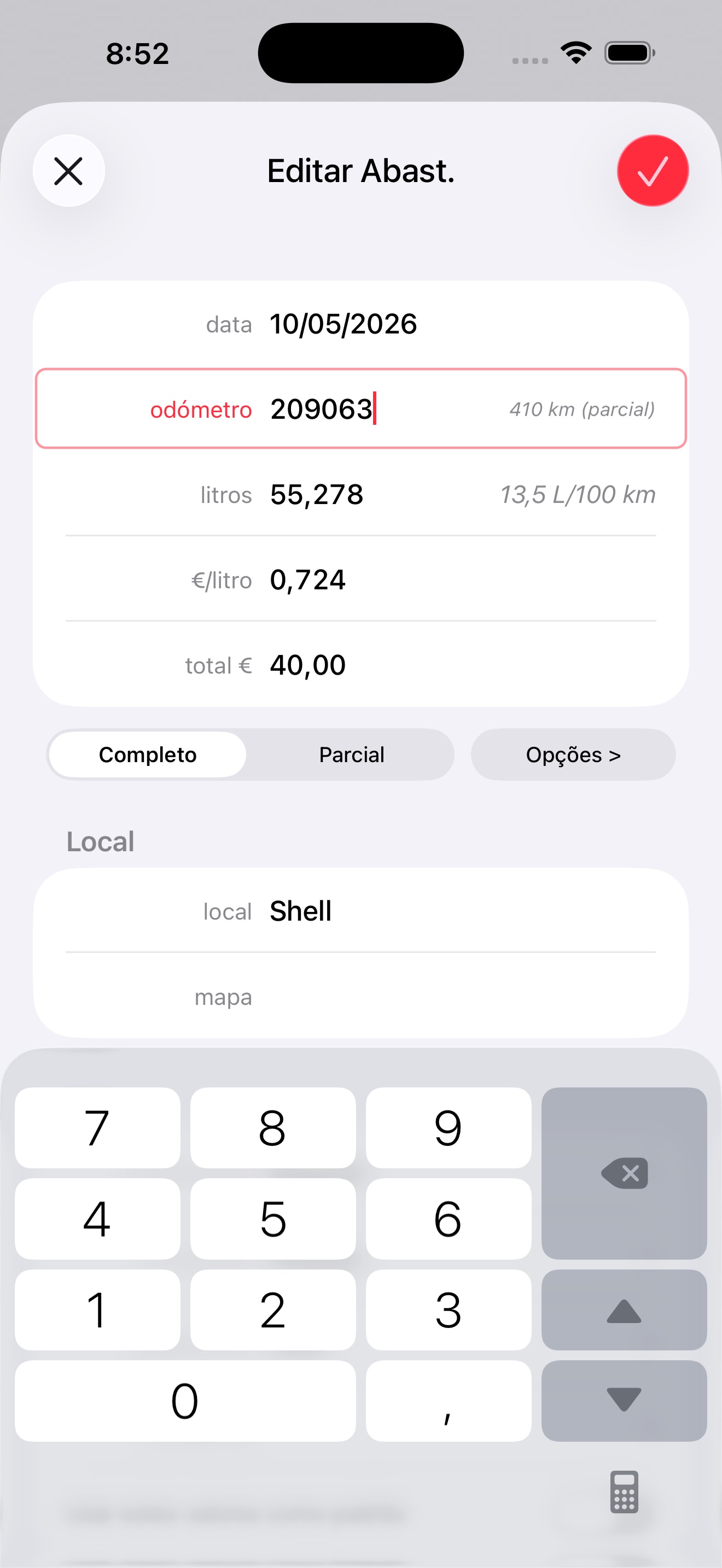 Captura de ecrã 4 da app Road Trip MPG