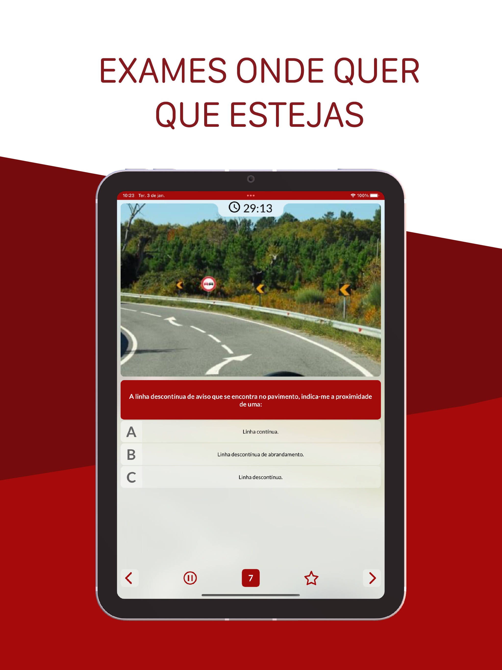 Captura de ecrã 4 da app Testes Código da Estrada IMTT