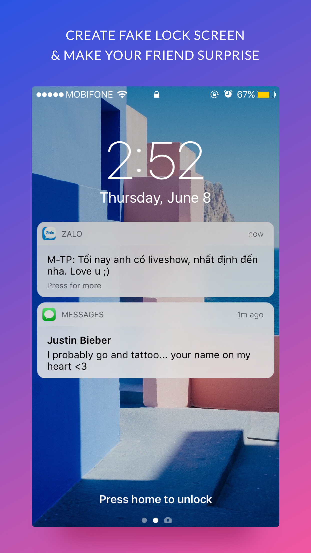 Captura de ecrã 2 da app iFake - Funny Fake Messages Creator