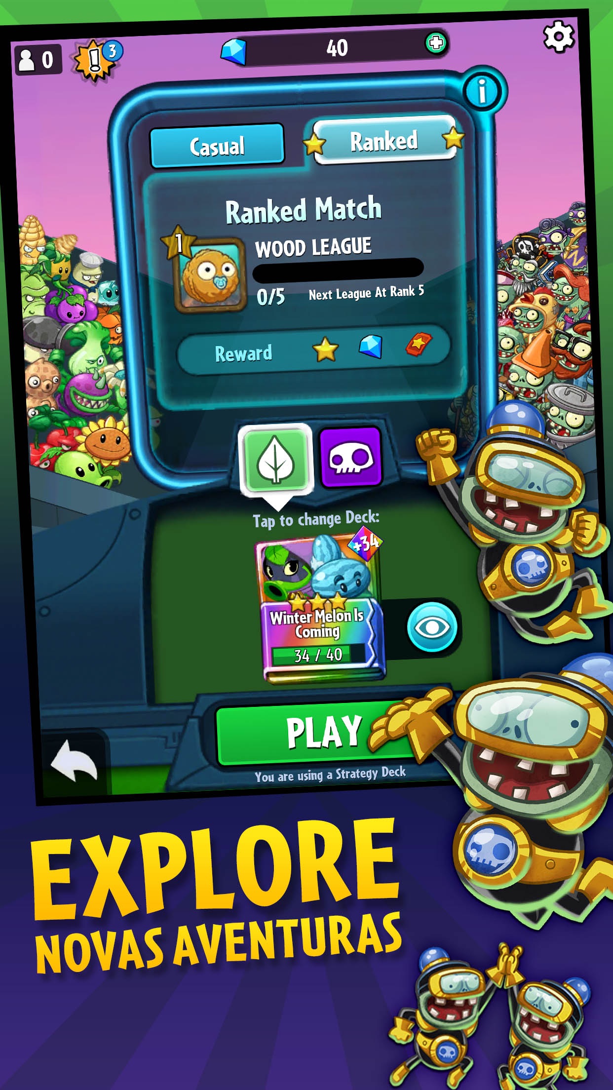 Captura de ecrã 4 da app Plants vs. Zombies™ Heroes