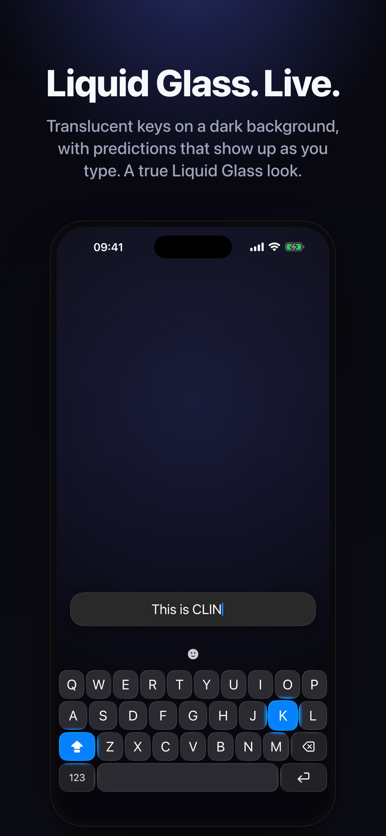 Captura de ecrã 1 da app Clink: Custom Keyboards