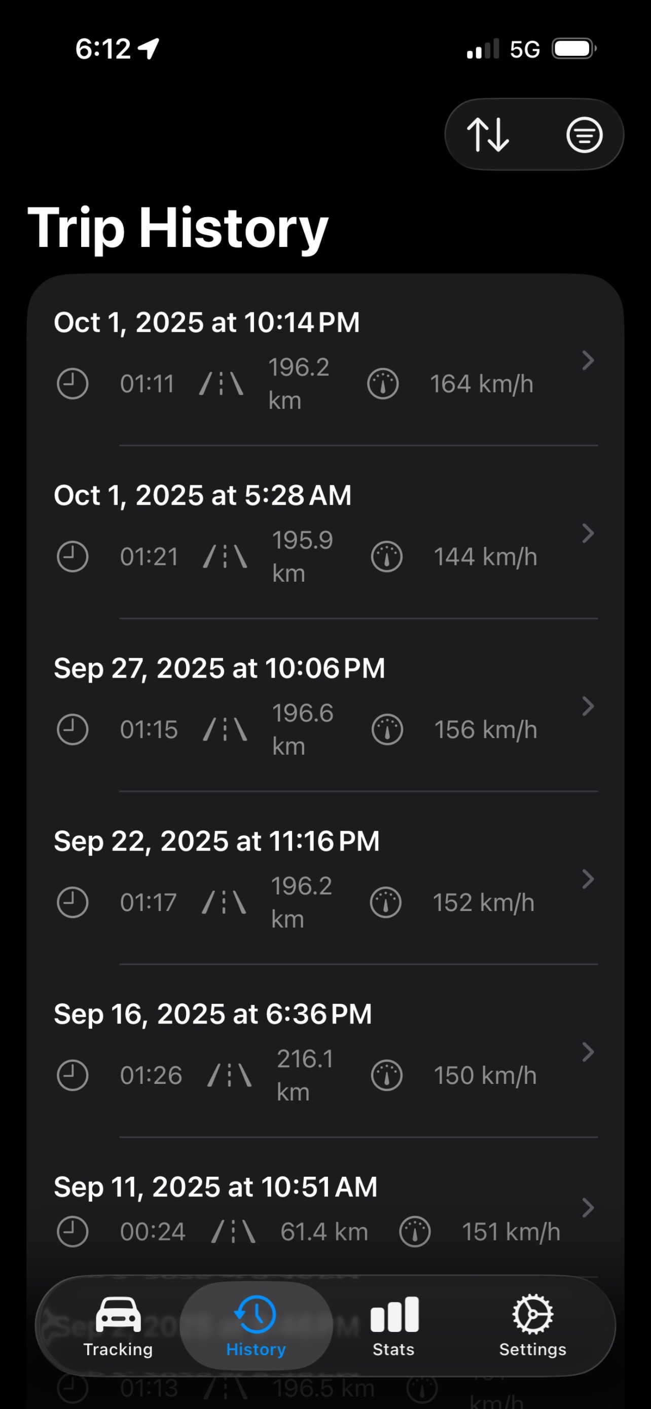 Captura de ecrã 4 da app Speed-Tracker
