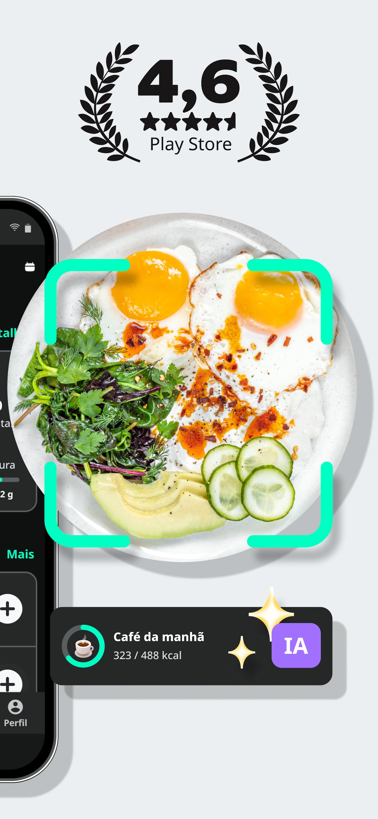 Captura de ecrã 2 da app Yazio: Contar Calorias com IA