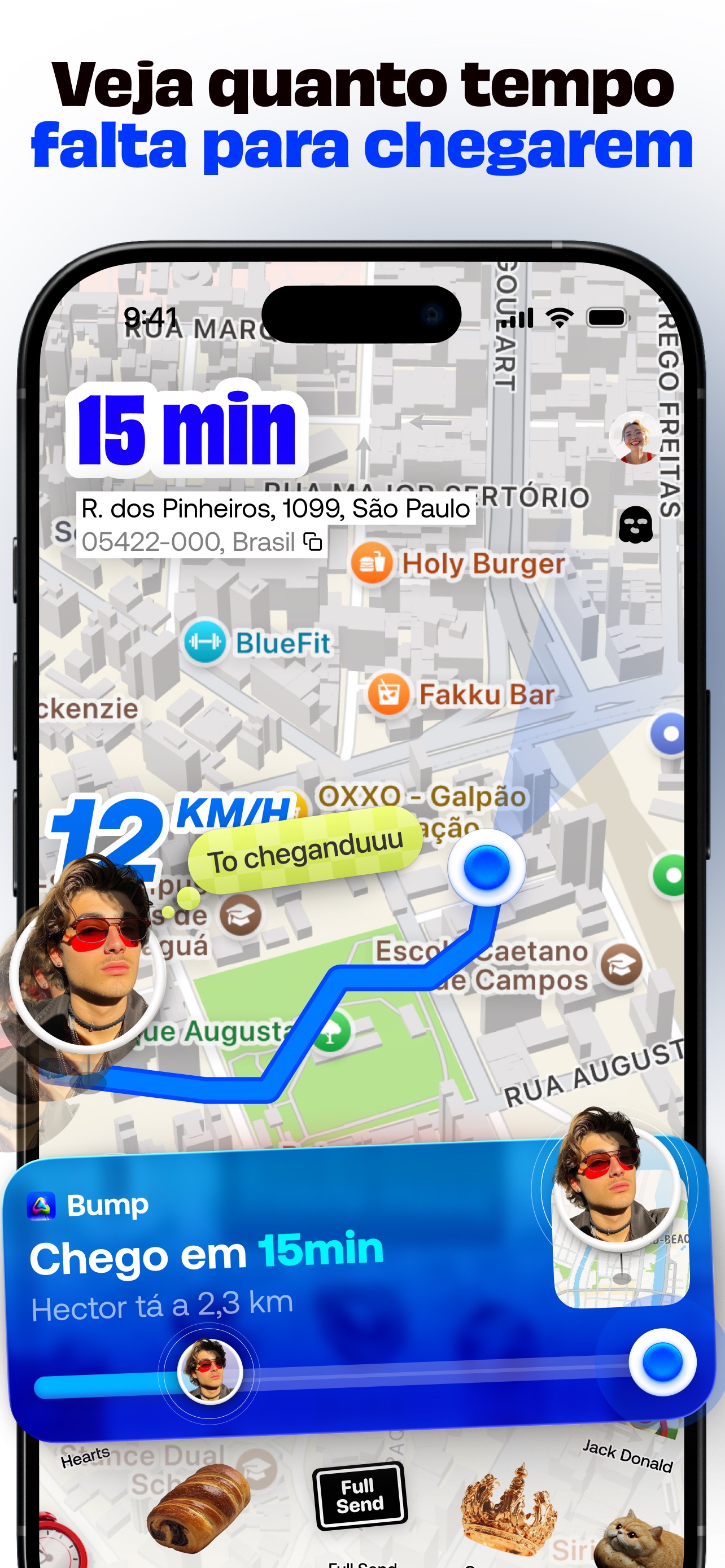 Captura de ecrã 3 da app Bump - mapa para amigos